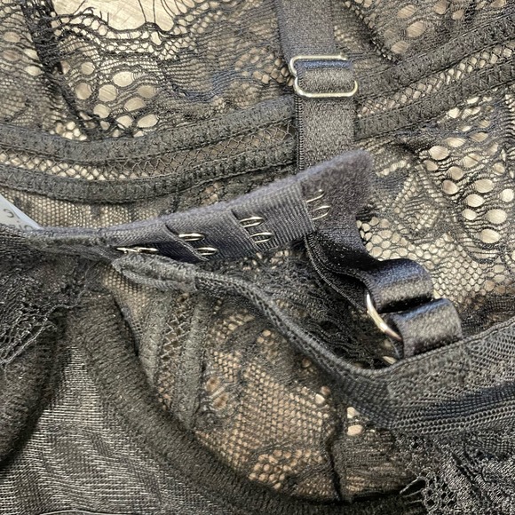 Thistle and Spire Amore Black Lace Bralette Women's XS+ Lace Wired Lingerie Bra - Picture 6 of 10